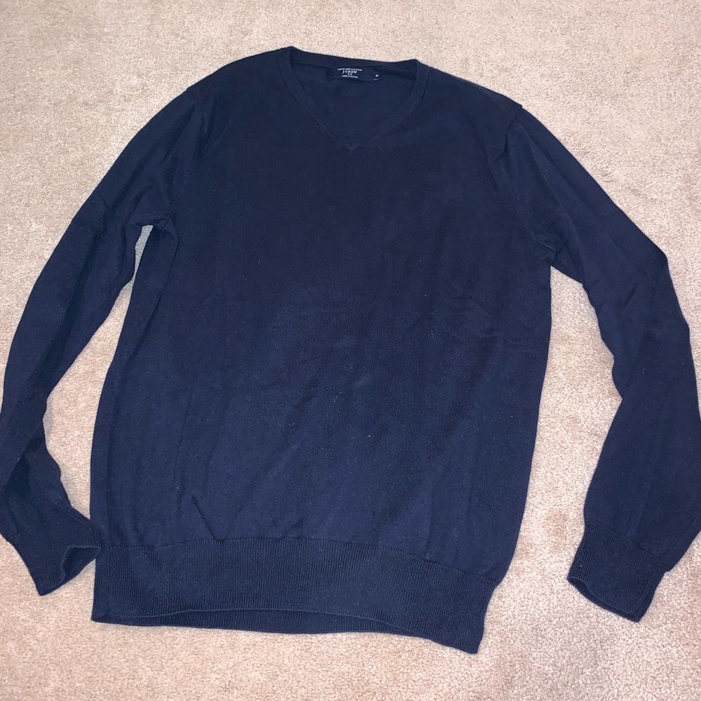 J CREW Navy V Neck Sweater